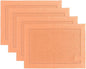 Solino Home Linen Cloth Placemats Set of 4-100% Pure Linen Hemstitch Coral Placemats 14 x 19 Inch - Classic Hemstitch Table Place Mats for Valentines, Spring, Easter