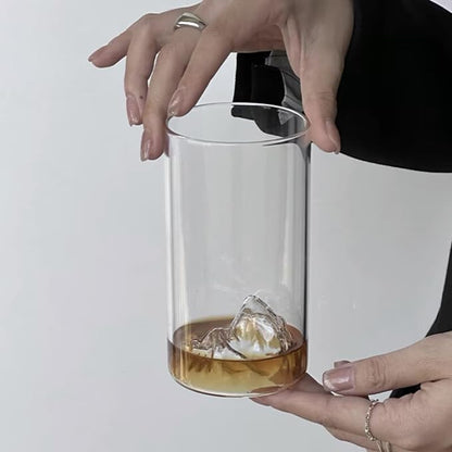 Mountain View Glass Cups – Modern Clear Glass Cups Set, Stylish and Functional - Image 2