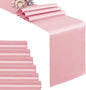 VACVELT Blush Pink Satin Table Runners, 12x72 Inch, 6 Pack, Scalloped Edge | by VACVELT