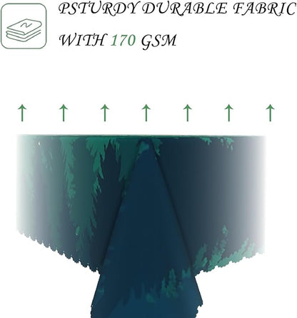 54x78 Inch Nature Rectangular Tablecloth Misty Pine Forest Silhouette Table Cloth Waterproof Durable Table Cover for Party Picnic Indoor Gaming Room Decor