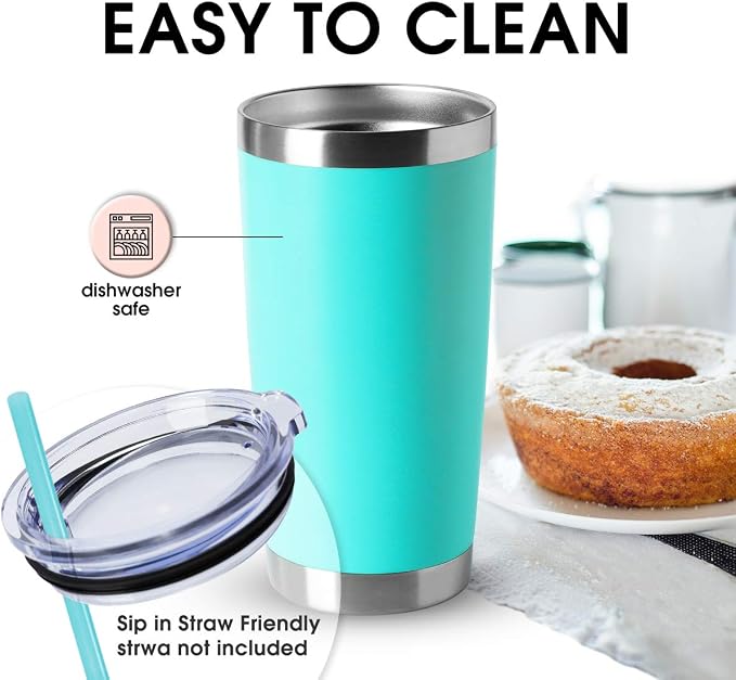 HASLE OUTFITTERS 20oz Stainless Steel Tumblers Bulk, Insulated Travel Cup - Image 3