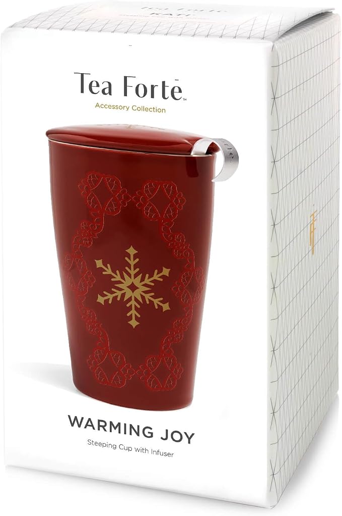Tea Forte Double-Walled Ceramic Kati Cup, Warming Joy, 12 oz | Insulated Ceramic - Image 2