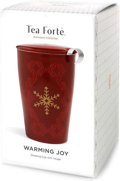 Tea Forte Double-Walled Ceramic Kati Cup, Warming Joy, 12 oz | Insulated Ceramic - Image 2