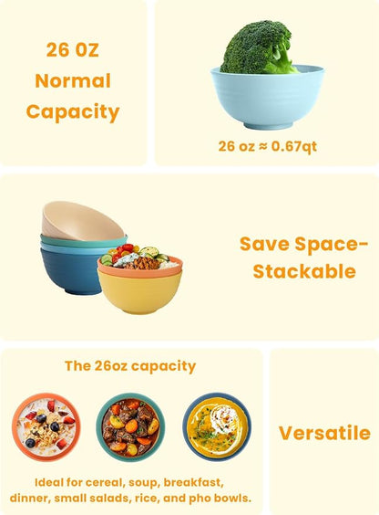 Wheat Straw Bowls Unbreakable Cereal Bowls - Image 4