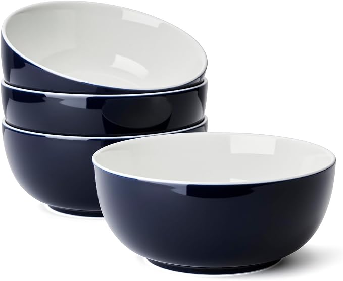 Sweese Ceramic Soup Bowl Set of 4, 29 oz Round Pasta Bowl Stackable Serving Bowl by Sweese