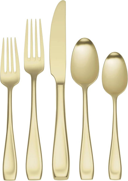 Oneida Moda Champagne Satin 20-Piece Silverware Set by Oneida