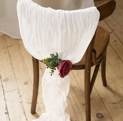 3Pack White Cheesecloth Table Runner 17x108inch Sheer White Table Runners | - Image 8