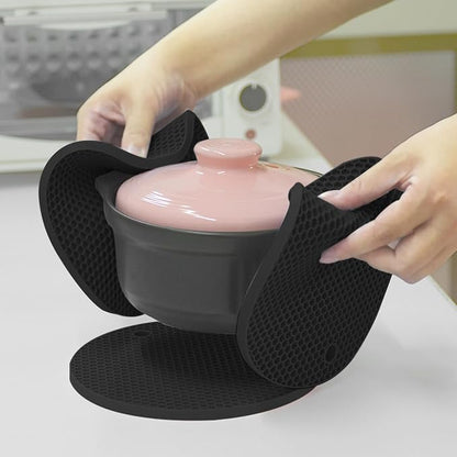 Silicone Non-Slip, Heat Resistant & Water-Trapping Trivet Mats - Image 5