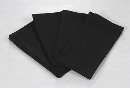 ACCENTHOME Accent Home 100% Cotton Napkins, Delicate Cloth Napkins for Dinners, Parties and Weddings，18 x 18 Inch Set of 12 - Black