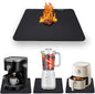 Heat Resistant Appliance Mat, Black, Non-Slip Kitchen Counter Protector, Large Size for Coffee Maker, Blender, Air Fryer (1, 16 * 24)