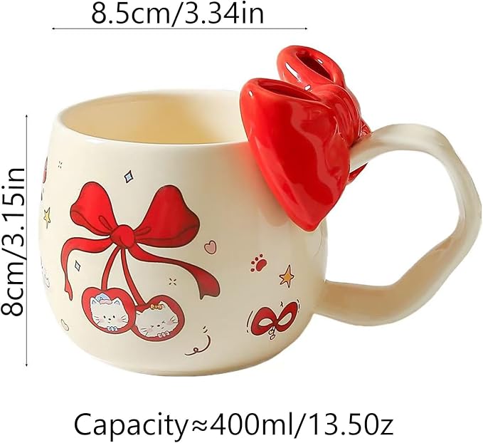 DTI YEOP-Cute Pink Cat Ceramic Coffee Mug - Image 3