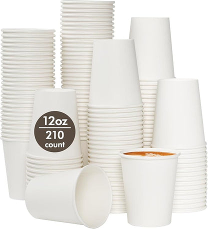 TV TOPVALUE 12 oz Paper Coffee Cups, Drink Dispensers by TVTOPVALUE