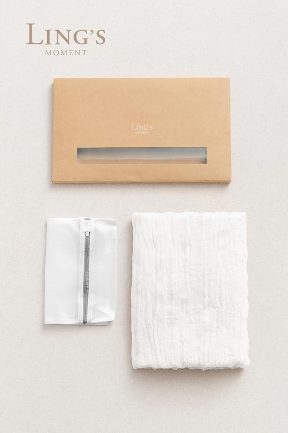 Ling's Moment 10Ft x 35" Wide Brilliant White Gauze Semi-Sheer Table Runner - Image 7