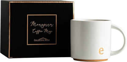 COLLECTIVE HOME Ceramic Coffee Mug, 15 oz Monogram Cup - Image 4