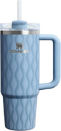 STANLEY Quencher H2.0 Flow State Tumbler, 30 oz, Slate Blue Drift | Handle and by Unknown