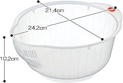 Inomata Plastic Japanese Rice Washing Bowl - Image 2