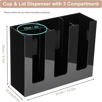 Coffee Cup Holder, Cup and Lid Organizer fits 5 to 16 oz Disposable Cups | - Image 2