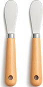 Butter Knives Set of 2, Wood Handle, Durable Stainless Steel Blade, Butter Knife by Unknown