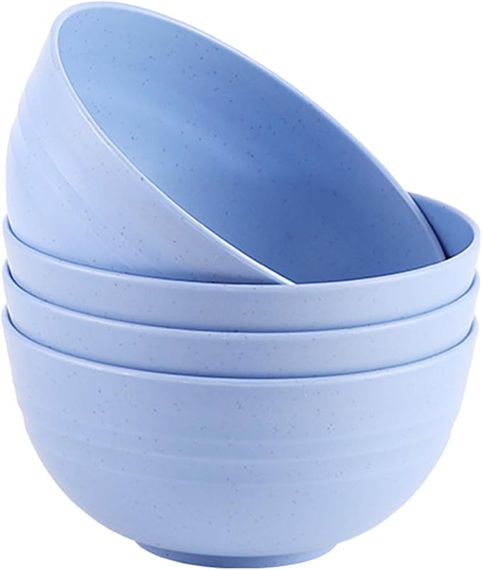 Unbreakable Wheat Straw Cereal Bowls Set of 4, 24 OZ Microwave and Dishwasher by Unknown