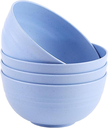 Unbreakable Wheat Straw Cereal Bowls Set of 4, 24 OZ Microwave and Dishwasher by Unknown