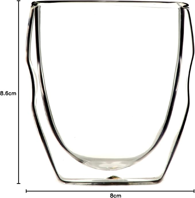 Ozeri Moderna Artisan Series Double Wall 8 oz Beverage Glasses - Image 3