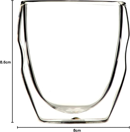 Ozeri Moderna Artisan Series Double Wall 8 oz Beverage Glasses - Image 3