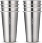 VINUR Stainless Steel Cups-20 oz Stackable Metal Drinking Glasses 8 Pcs | 20 oz by Vinur