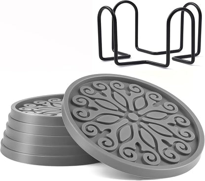 Coasters for Drinks, Resistant Reusable Silicone Coasters by Unknown