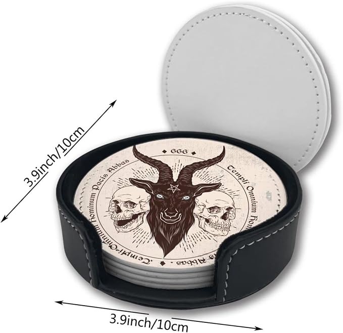 Satan Goat Skull Coasters for Drinks - Image 3