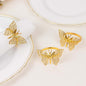 Efavormart 4 Pack | Metallic Gold Laser Cut Butterfly Napkin Rings, Decorative by efavormart