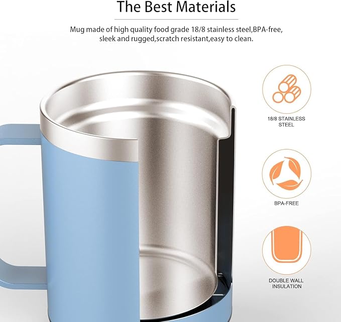 Heated Coffee Mug, Self Heating Electric Mug 131°F, USB Powered Coffee Cup - Image 2