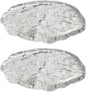 Lead-Free Crystal Glass Round Coasters, Transparent Design, Thickened and by Boxonly