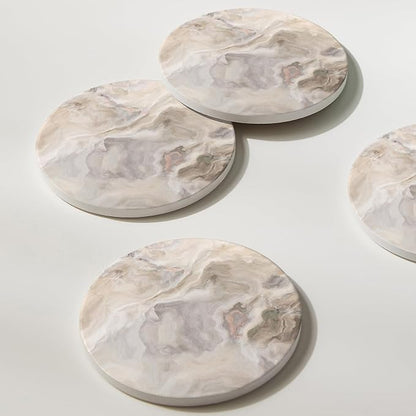 Set of 6 Abstract Marble Coasters - Image 5