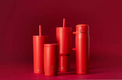 Simple Modern Iced Coffee Tumbler, Insulated | 24oz | Red | Reusable Stainless - Image 2