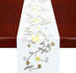 Double Thickness Rustic Embroidered Floral Table Runners by Simhomsen