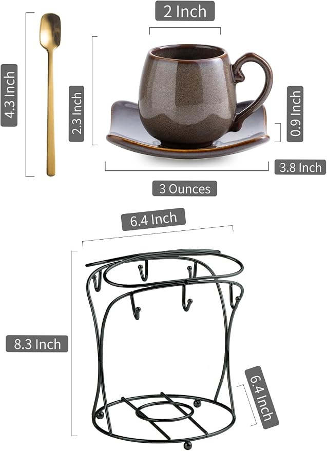 LYEOBOH 3oz Coffee Espresso Cups - Image 2