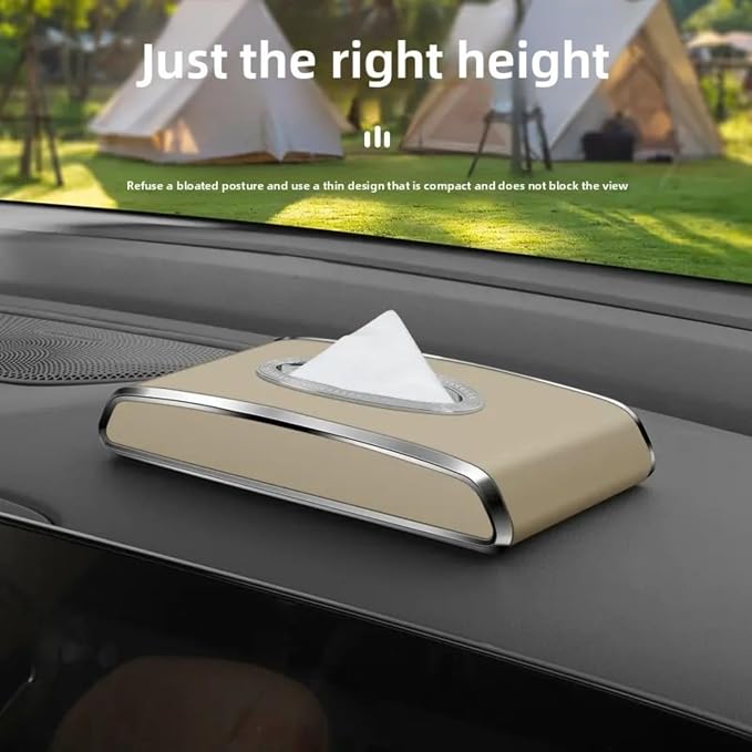 Faux Leather Car Tissue Holder for Interior, Armrest & Back Seat Tissue - Image 7