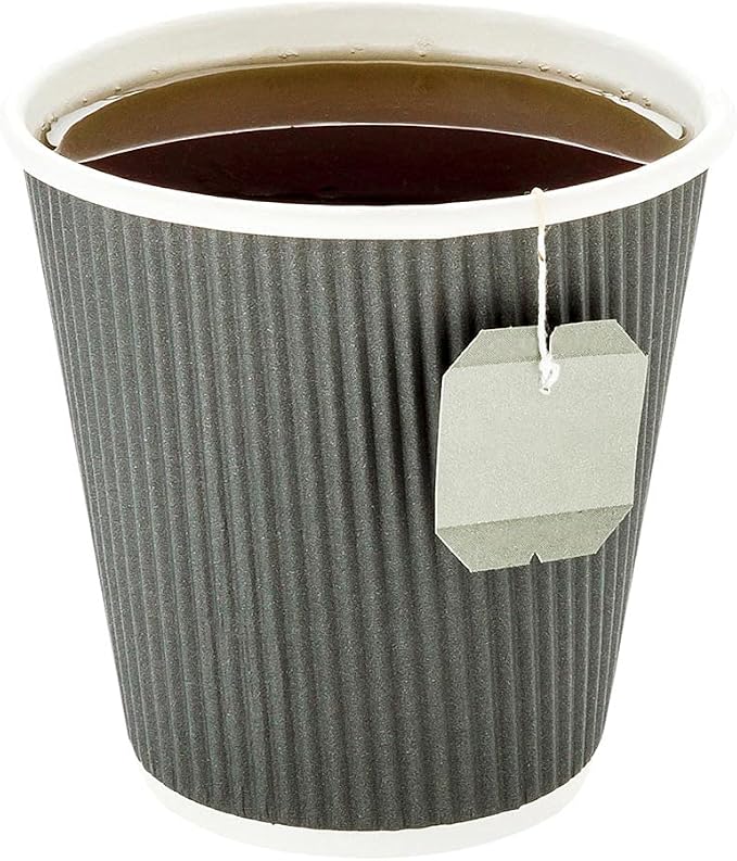 Restaurantware 8 Ounce Double Wall Disposable Coffee Cups, 500 Insulated Gray - Image 6