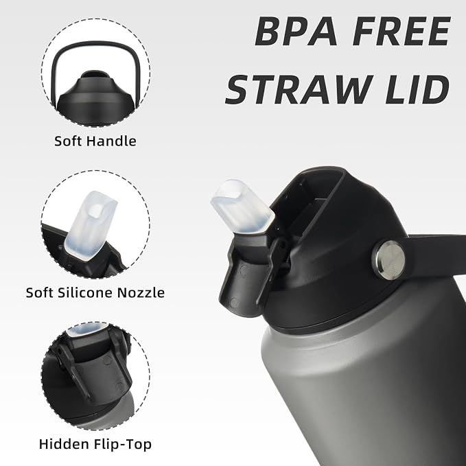 BJPKPK 32oz Insulated Water Bottle, Stainless Steel Bottle - Image 2