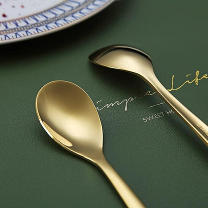 Gold Demitasse Espresso Spoons, 5.5'' Mini Coffee Spoons, Stainless Steel - Image 6