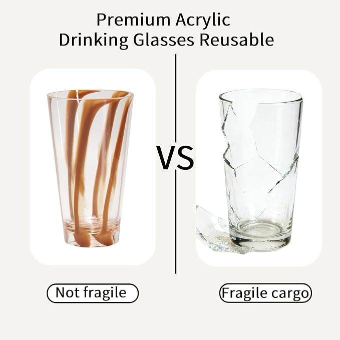 Plastic Cups Reusable 22oz Acrylic Glasses Drinkware - Image 9
