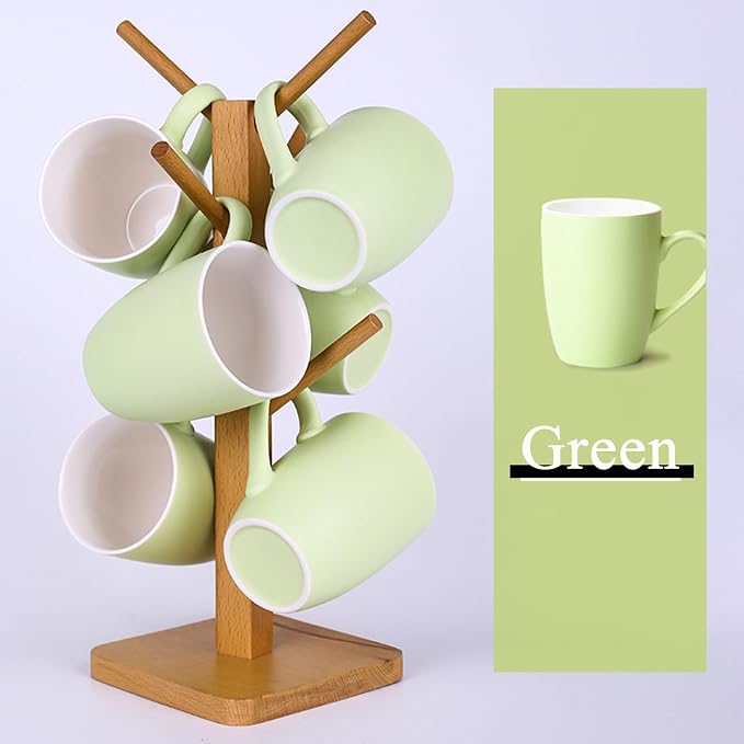 Coffee Mugs Set of 6, 12oz Ceramic Coffee Mugs - Image 4