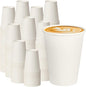 12 oz White Paper Coffee Cups, Disposable Hot Cups by PACKINNO