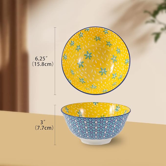Porcelain Soup Cereal Bowls Set - Image 5