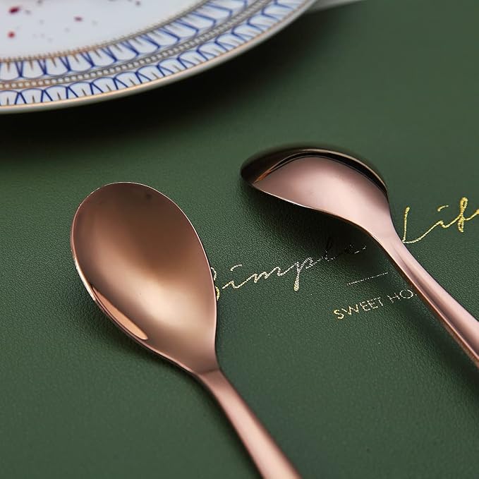 Copper Demitasse Espresso Spoons, 5.5'' Mini Coffee Spoons, Dishwasher Safe - Image 6