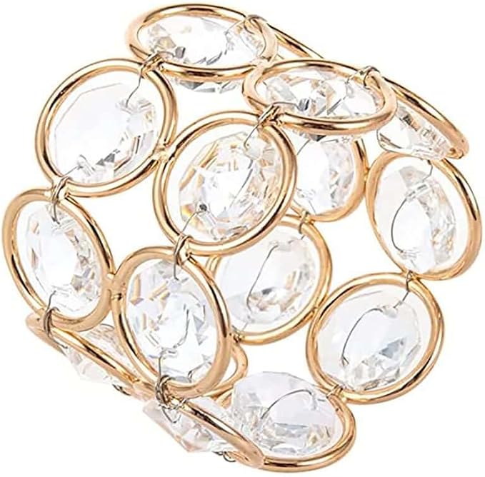 Efavormart 4PCS Bling Glass Crystal Gem Napkin Rings - Image 6