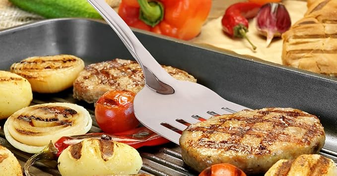 Zulay Kitchen Stainless Steel Slotted Spatula Turner | 14.8” Heat-Resistant - Image 2