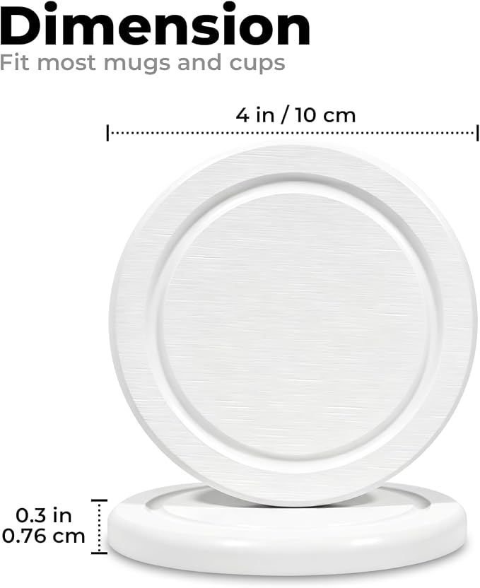 Absorbent Diatomaceous Earth Coasters Set of 6, - Image 2