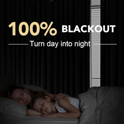 H.VERSAILTEX Linen Blackout Curtains Durable Thick Textured Linen Look 100% Blackout Patio Door Curtain Anti Rust Grommet Extra Wide Sliding Door Curtain Panel, Orange, W100 x L84 inch