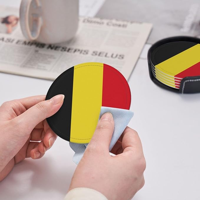 Belgian Flag Coasters for Drinks - Image 5